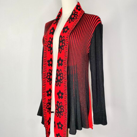 Evidence - Red / Black Cardigan - Picture 1 of 6